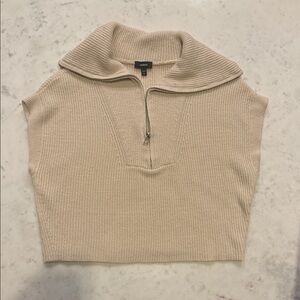 Express Cream Cowl Neck Sweater Vest xs